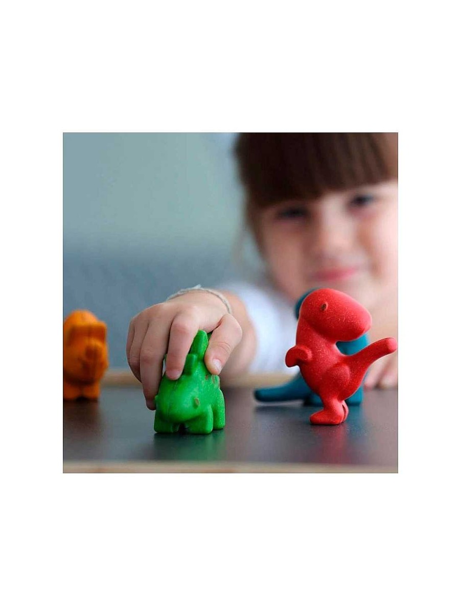 Juegos Y Juguetes PlanToys Veh Culos Y Animales | Set 4 Dinos Plantoys