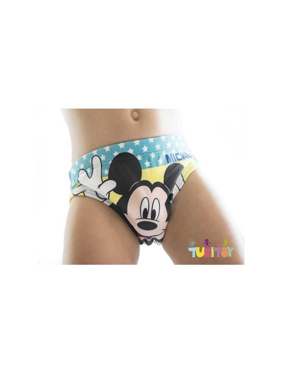 Para El Beb TukiToy | Ba Ador Mickey Mouse Azul Turquesa