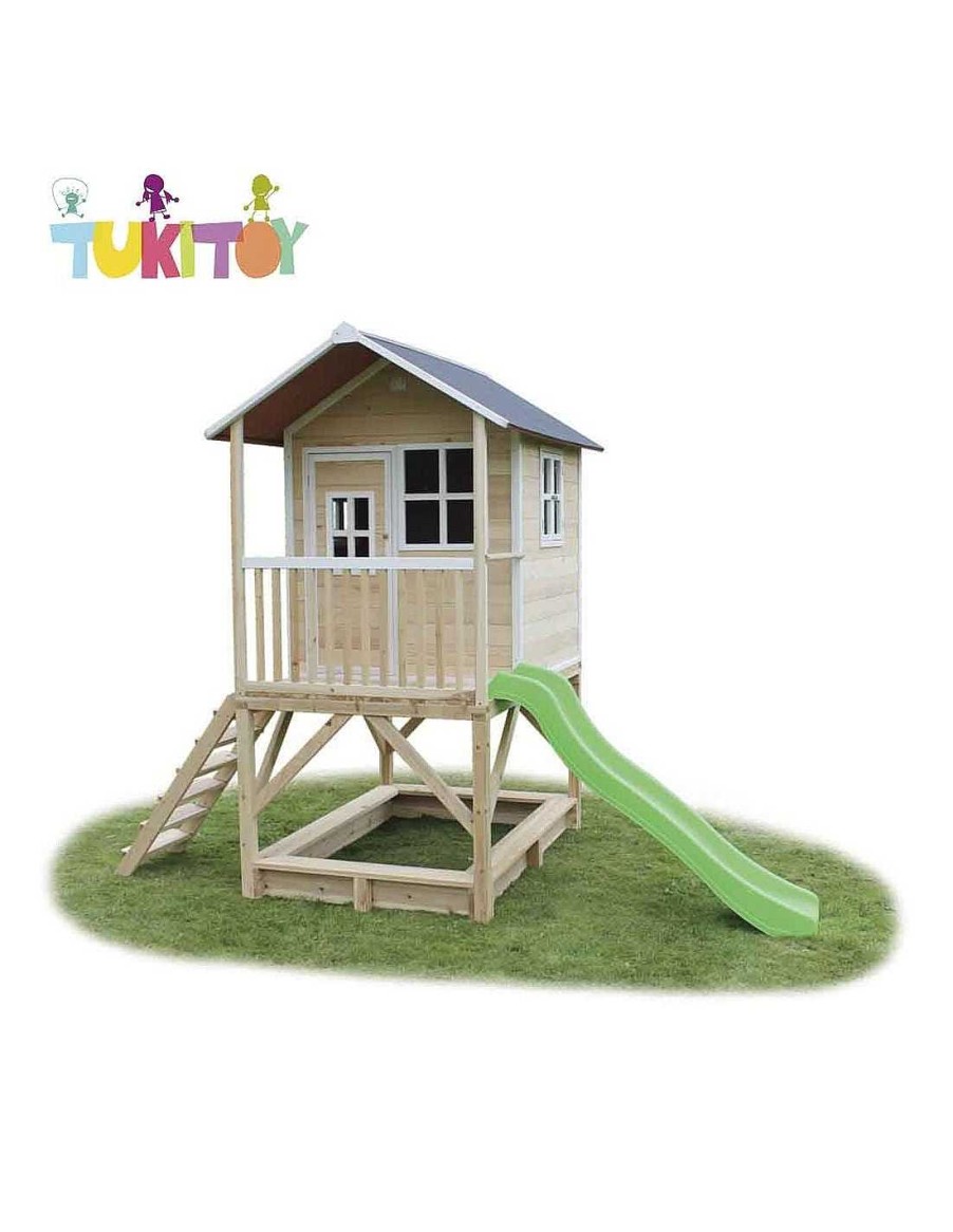 Juegos Aire Libre Exit Toys | Casita De Jard N Con Tobog N Y Arenero Exit Loft 500