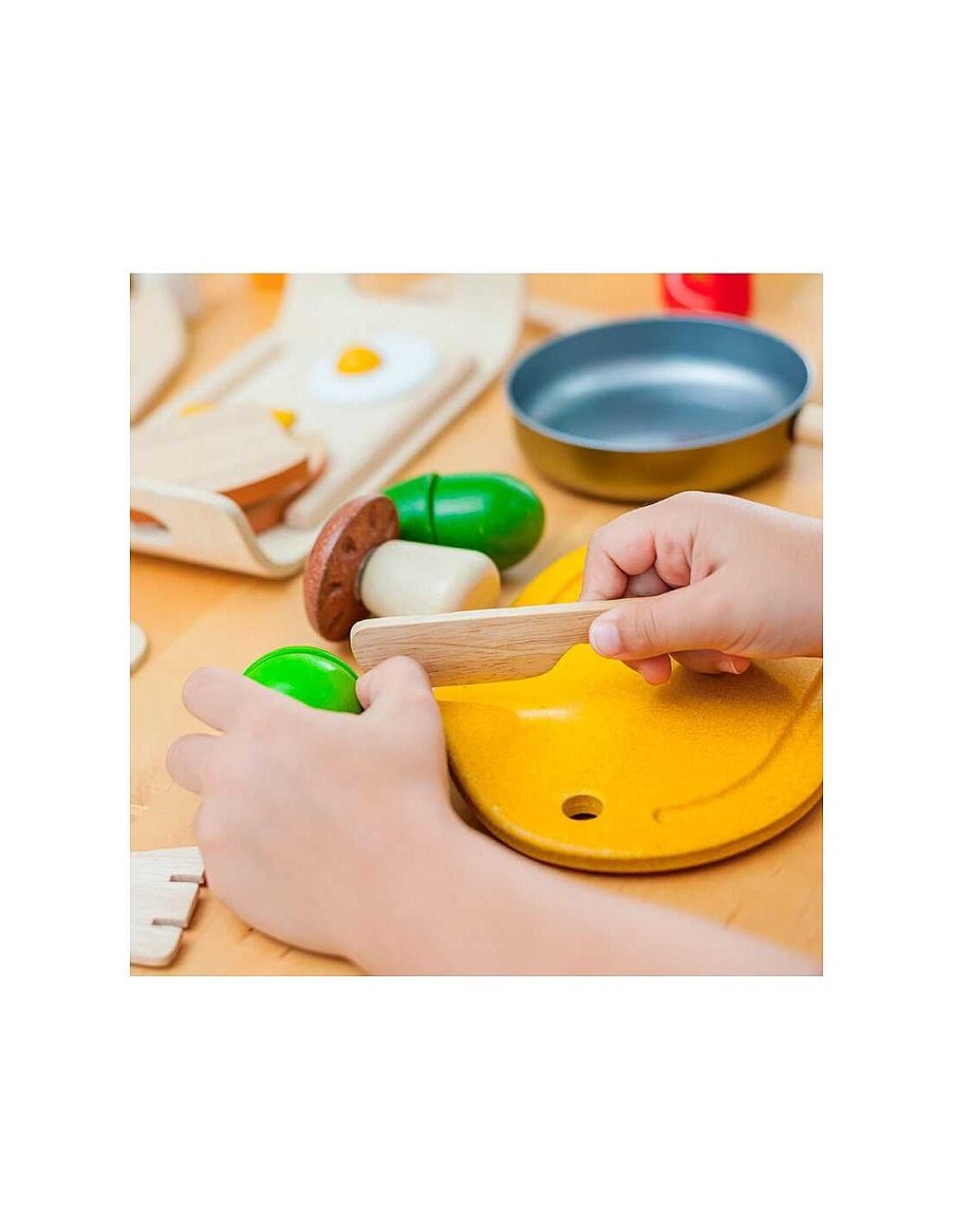 Juegos Y Juguetes PlanToys Juguetes Educativos Para Beb S | Surtido De Verduras En Bandeja Para Cortar Plan Toys