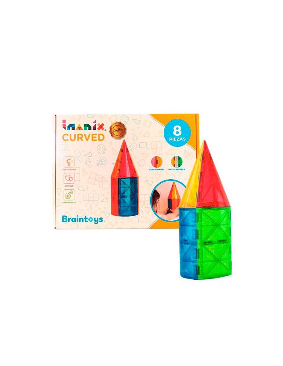 Juegos Y Juguetes Imanix de Braintoys Juegos Construcci N | Imanix Curved 8 Piezas - Braintoys