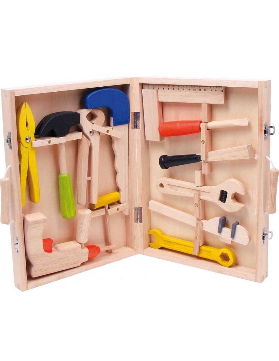 Juegos Y Juguetes TukiToy Juguetes De Profesiones | Caja De Herramientas De Madera Leger