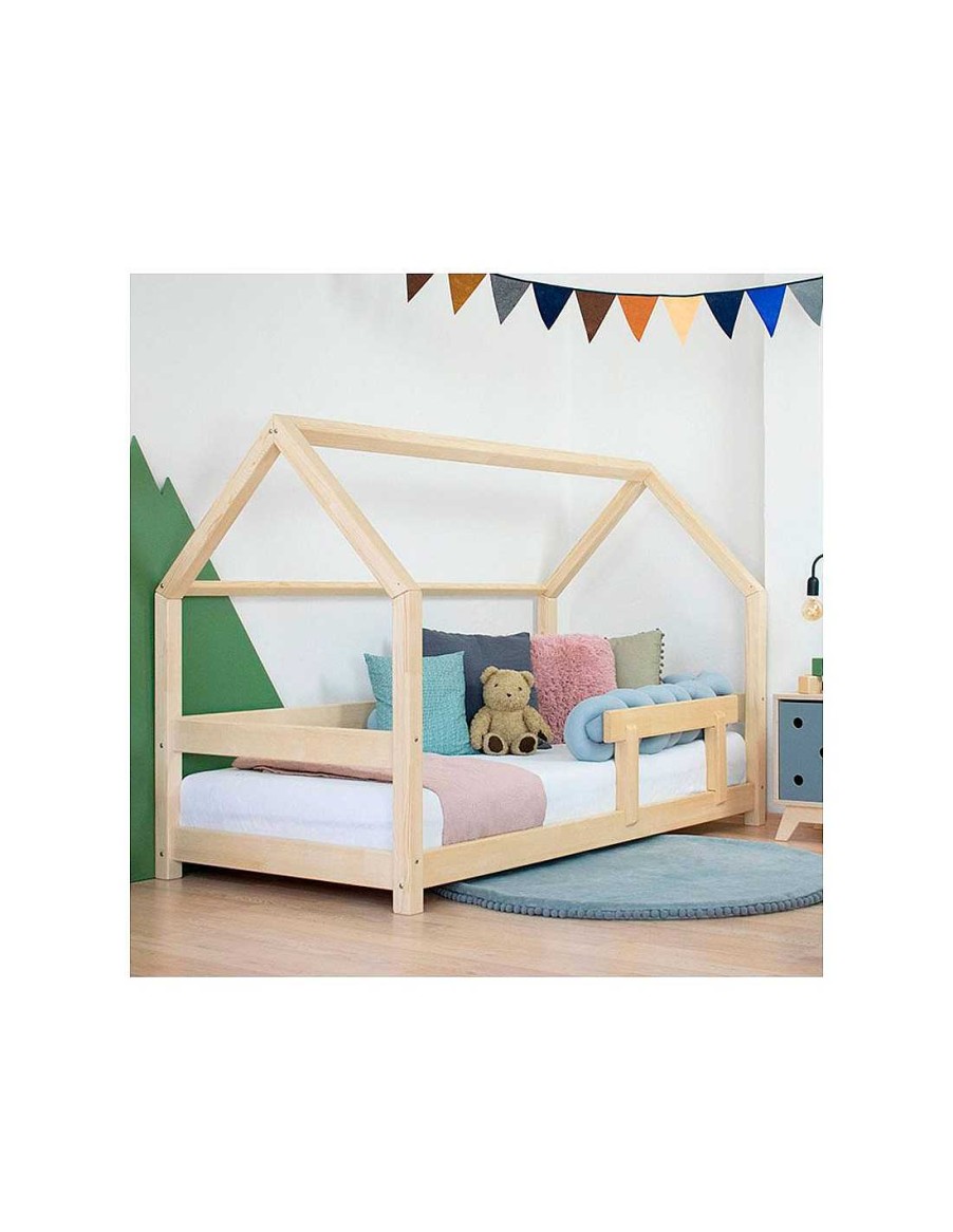 Mobiliario TukiToy | Cama Montessori Casita Tery Con Barrera De Seguridad