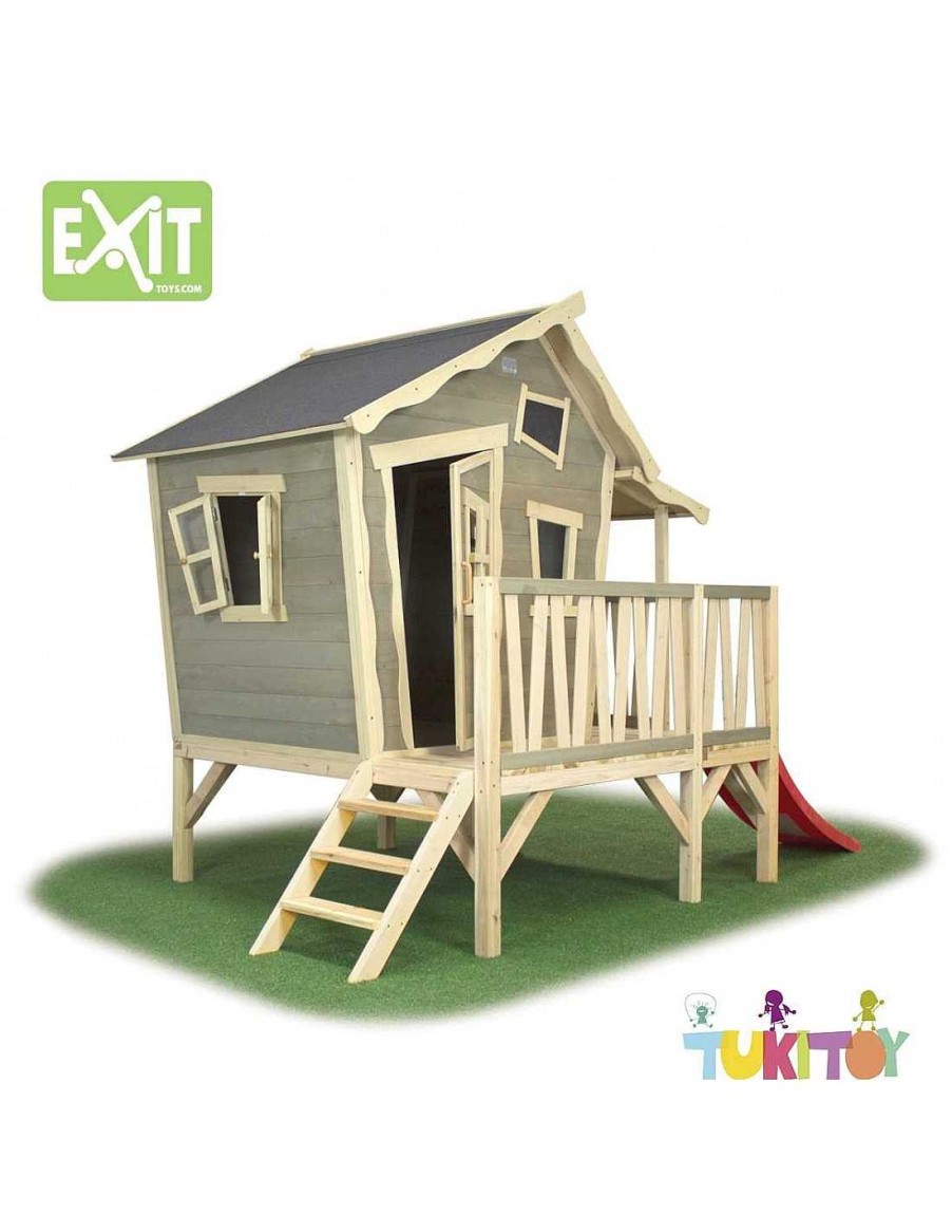 Juegos Aire Libre Exit Toys | Casa Madera Ni Os Exit Crooky 350