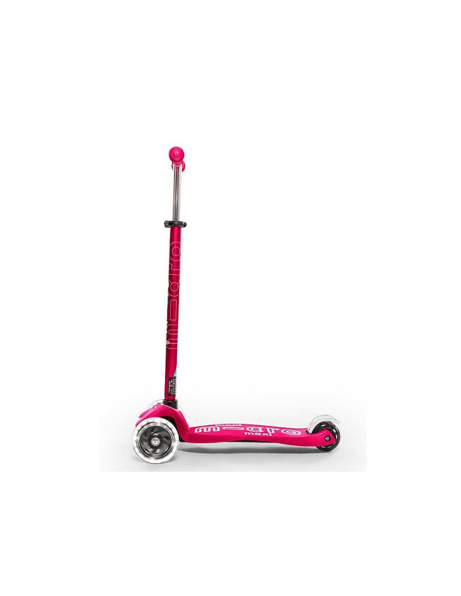 Juegos Y Juguetes TukiToy | Patinete Maxi Micro Deluxe Led Rosa