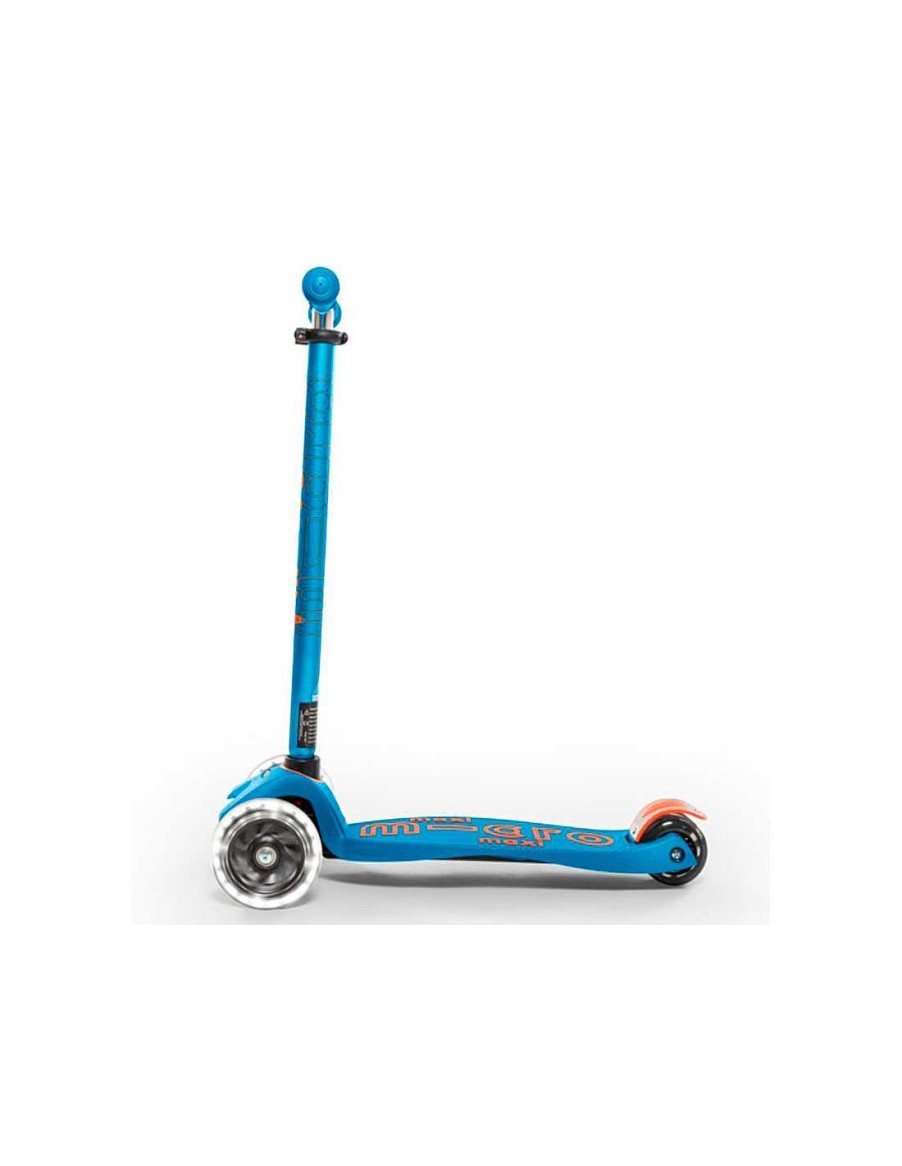 Juegos Y Juguetes TukiToy | Patinete Maxi Micro Deluxe Led Azul Caribe