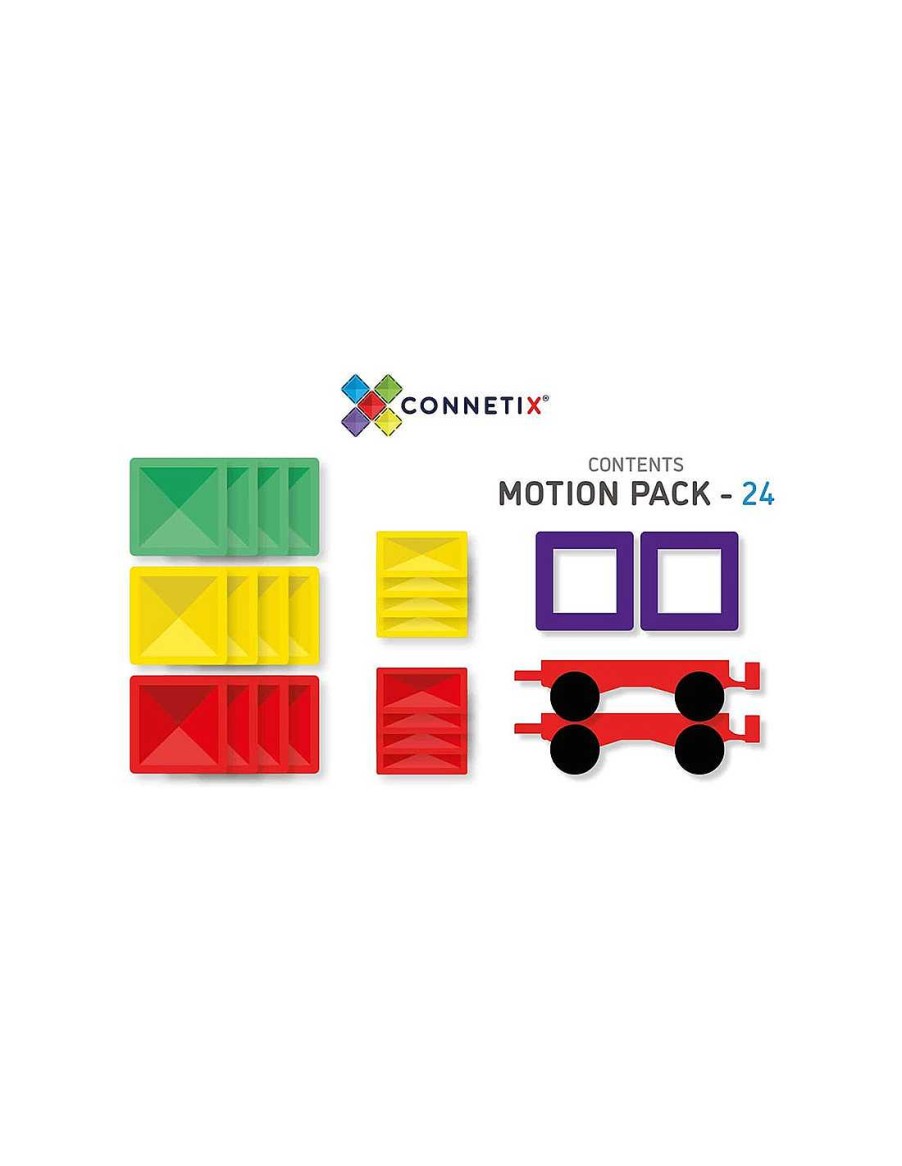 Juegos Y Juguetes Connetix Magnetic Tiles Juegos Construcci N | Connetix Motion Pack 24 Piezas