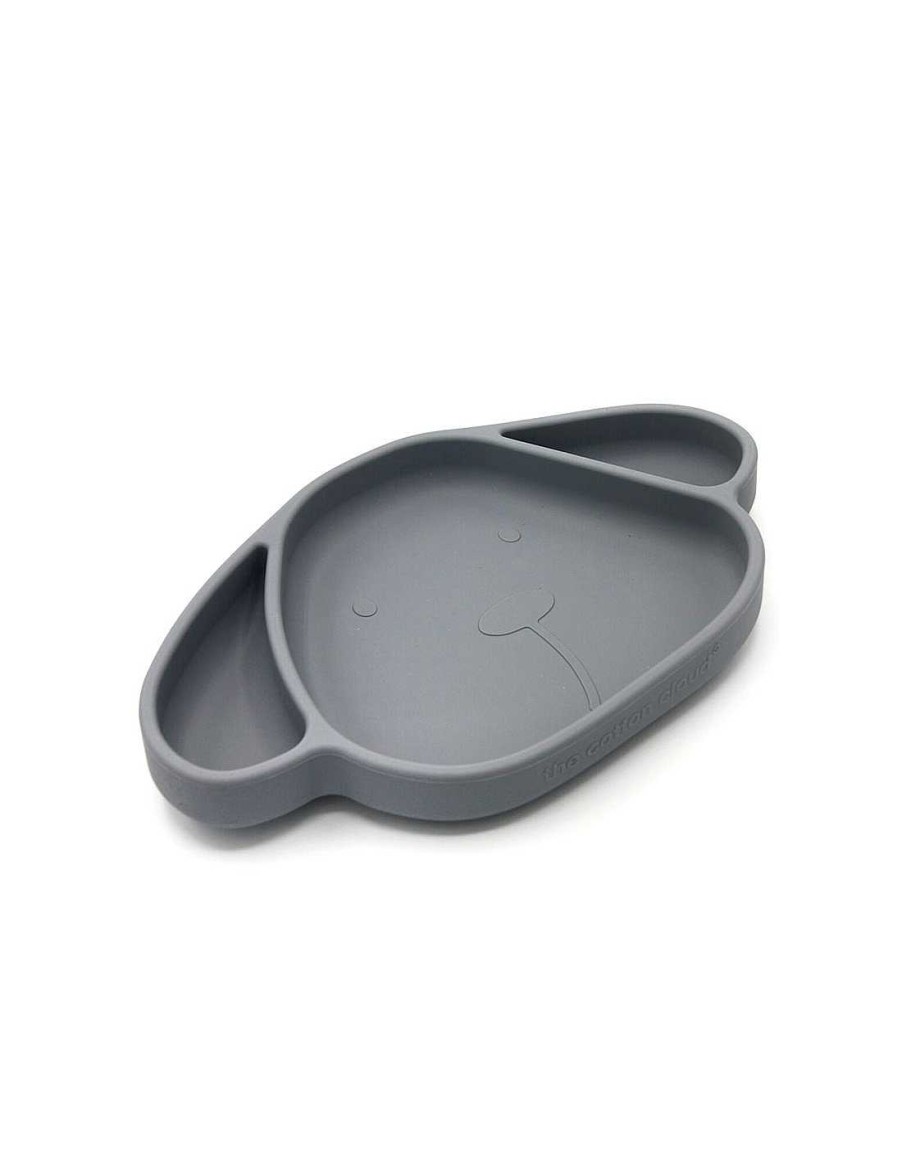 Para El Beb TukiToy | Plato De Silicona Con Ventosa Perrito Milo Gris