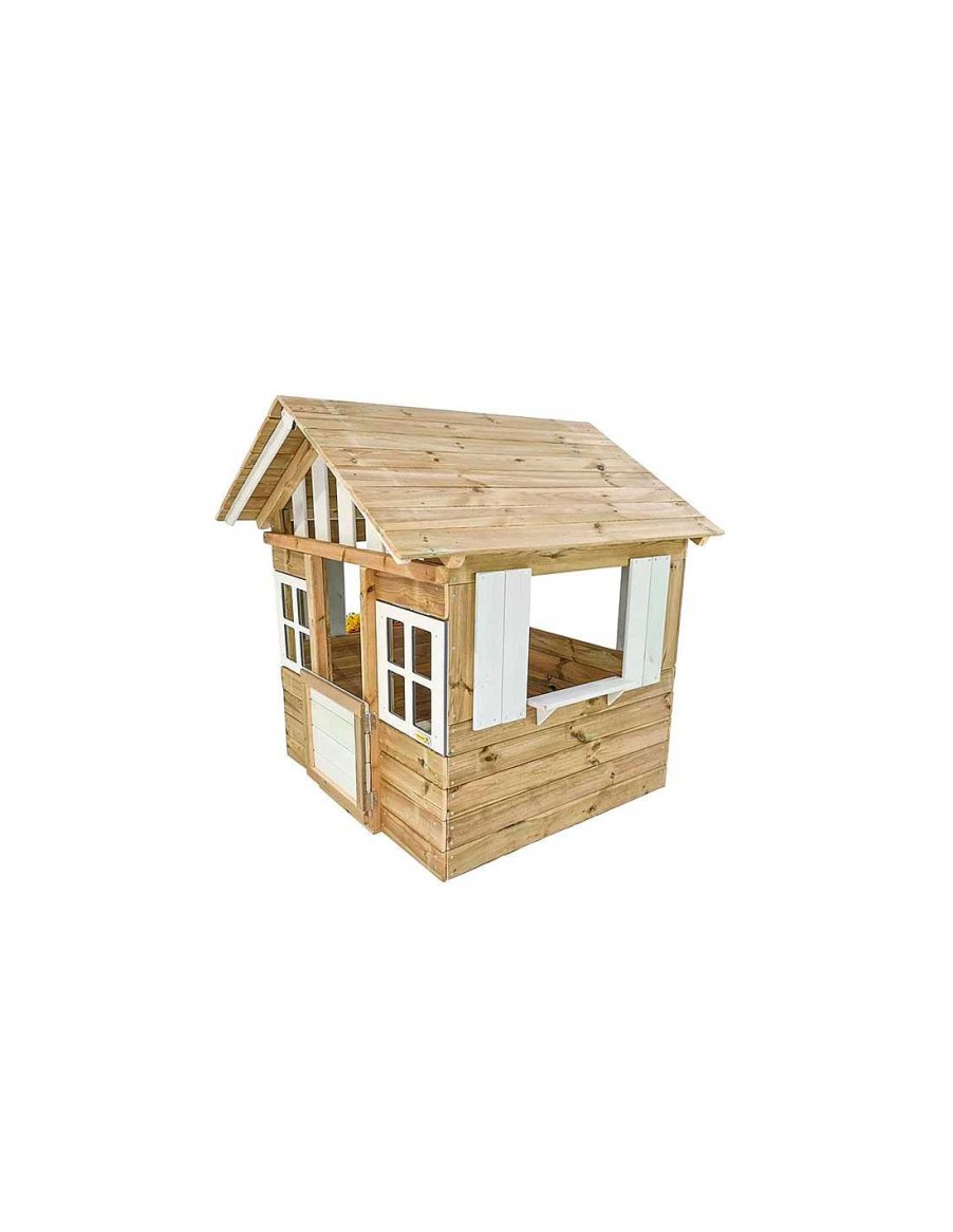 Juegos Aire Libre Masgames | Casita Jard N Para Ni Os De Madera Masgames Lollipop Blanca