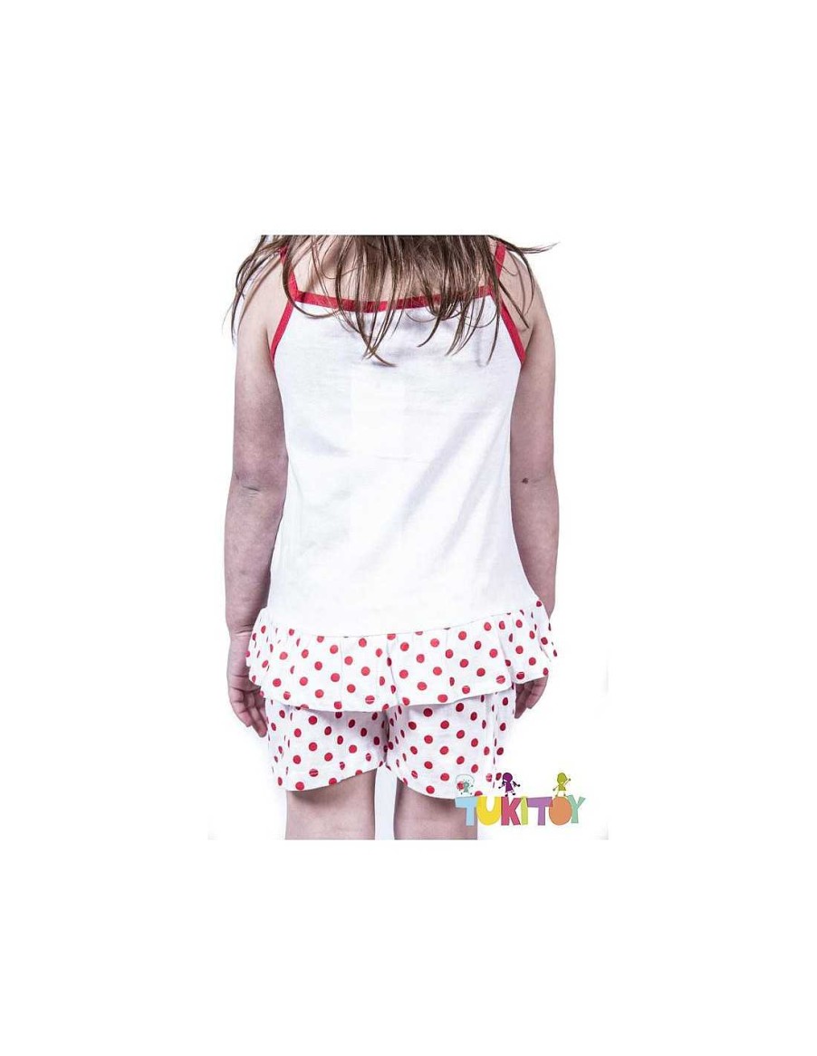 Para El Beb TukiToy | Pijama Minnie Mouse Blanco-Rojo