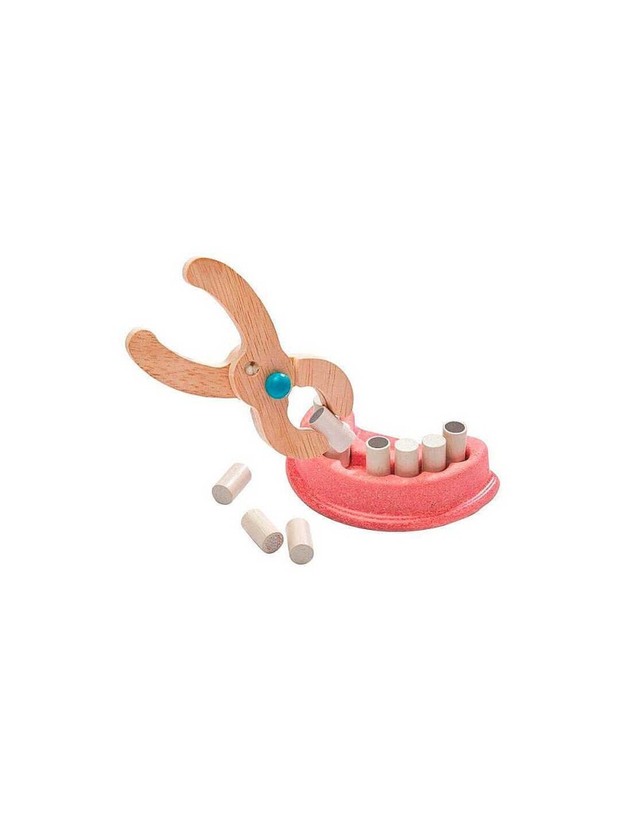 Juegos Y Juguetes PlanToys Juguetes De Profesiones | Set Dentista Con Accesorios De Madera - Plantoys