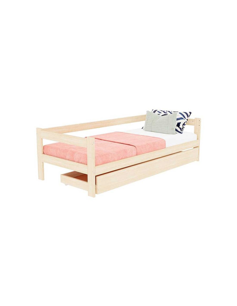 Mobiliario TukiToy | Cama Baja Infantil Safe Con Pared Lateral