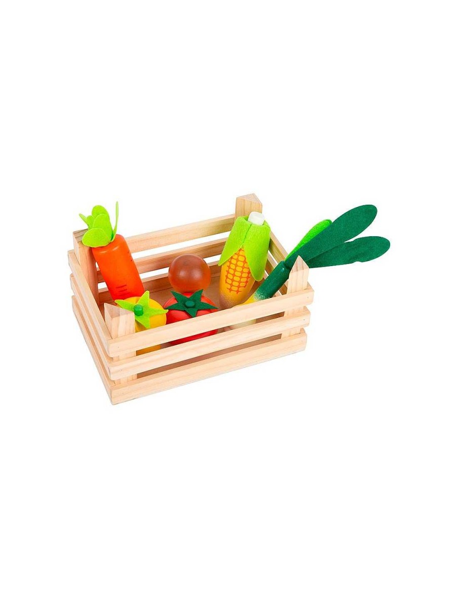 Juegos Y Juguetes Legler Accesorios Cocinitas | Caja Verduras De Madera Y Fieltro - Legler