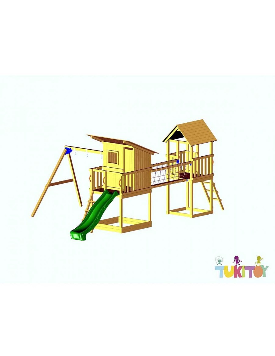 Juegos Aire Libre TukiToy | Parque Infantil Conjunto Pirineos Blue Rabbit