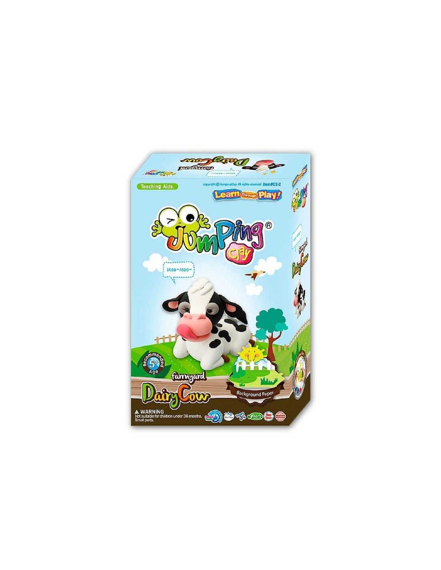 Juegos Y Juguetes TukiToy | Kit Crea Tu Vaca Lechera Con Arcilla Polim Rica Jumping Clay