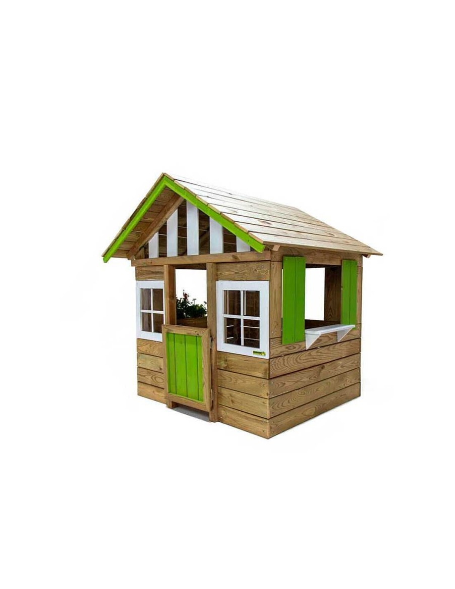 Juegos Aire Libre Masgames | Casita Jard N Para Ni Os De Madera Masgames Lollipop Verde