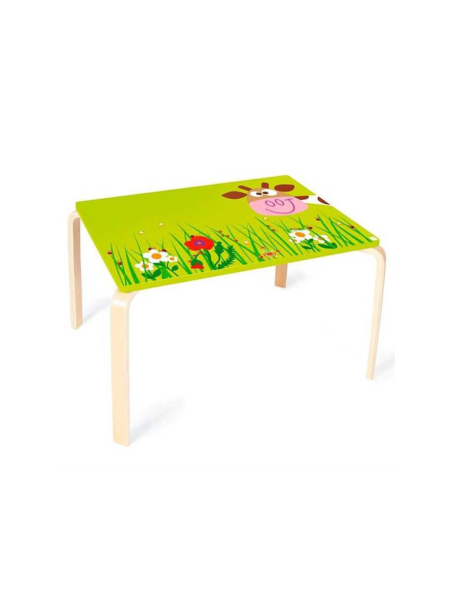 Mobiliario Scratch | Mesa Infantil De Madera Vaca Marie Scratch