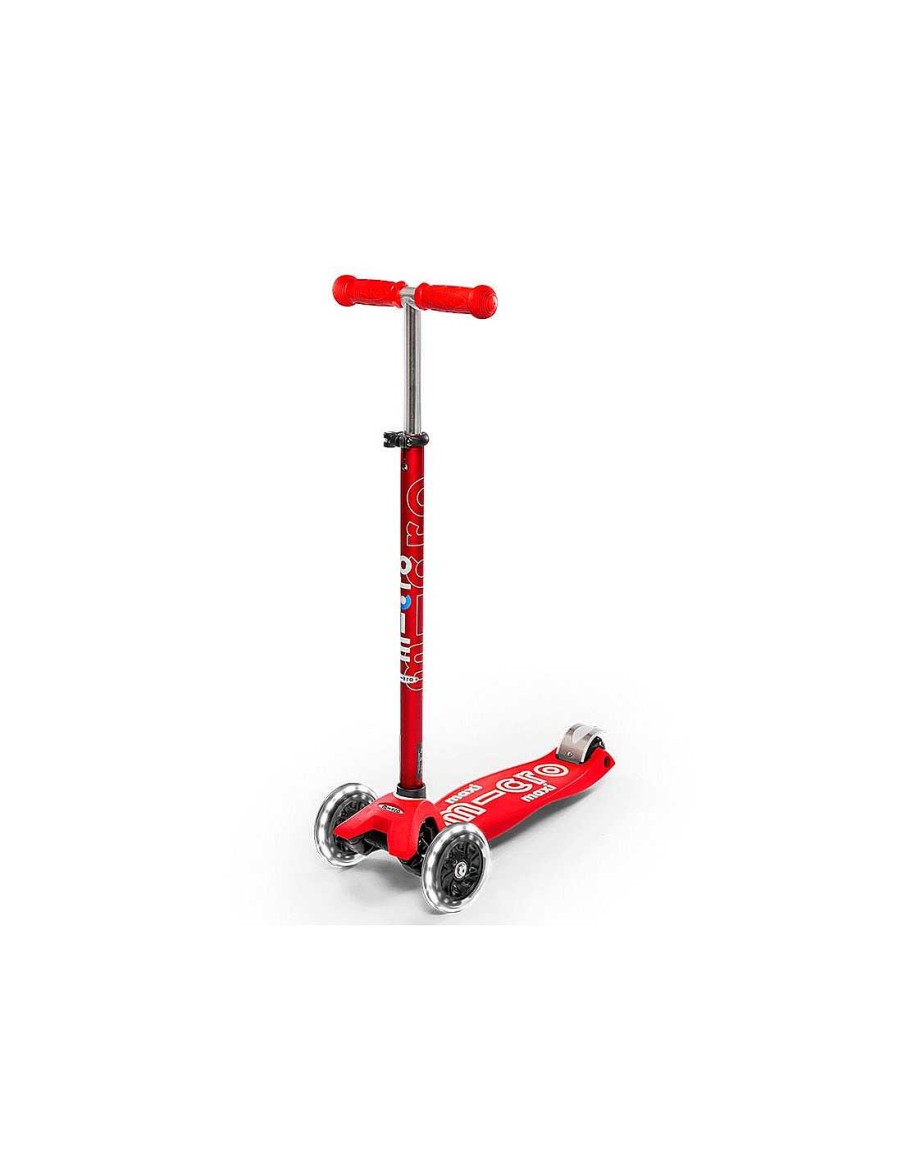 Juegos Y Juguetes TukiToy | Patinete Maxi Micro Deluxe Led Rojo