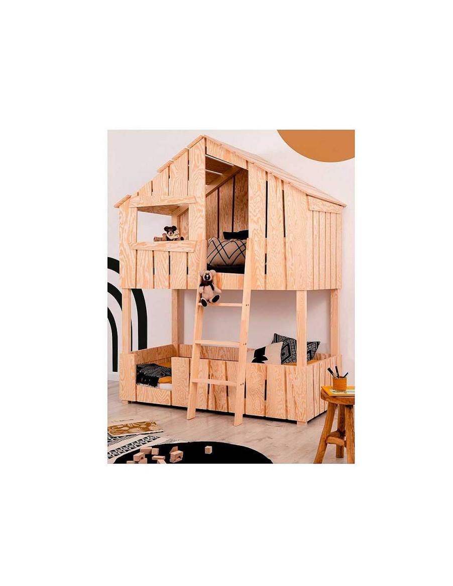 Mobiliario TukiToy | Litera Infantil Montessori Casita De Madera