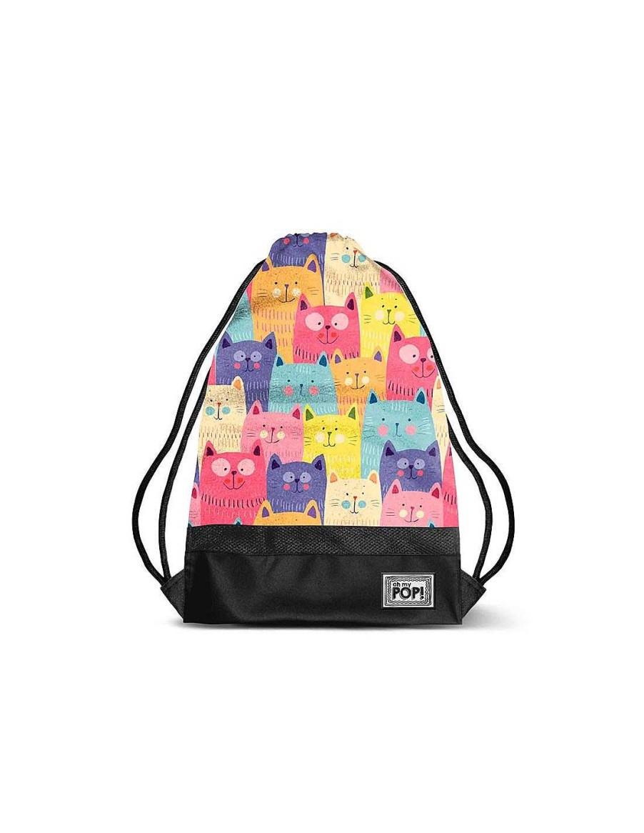 Especialidades TukiToy Mochilas Infantiles | Mochila De Cuerdas Con Asas My Cat Karactermania