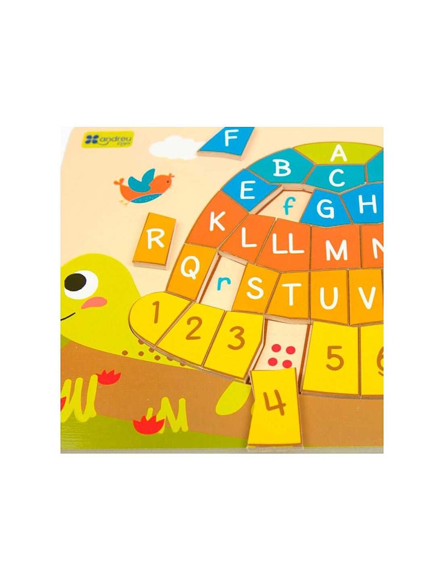 Juegos Y Juguetes Andreu Toys Puzzles | Puzle N Meros Y Letras Tortuga Andreu Toys