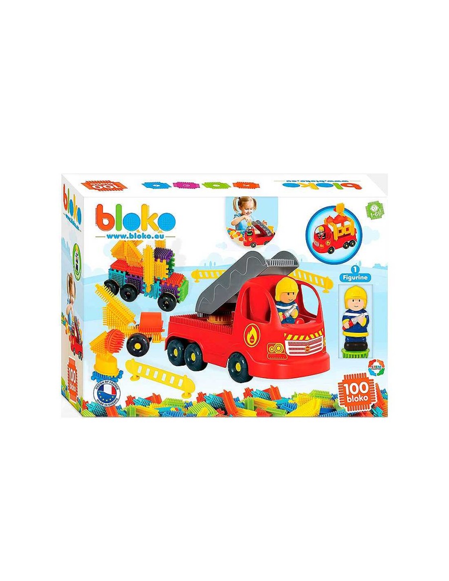 Juegos Y Juguetes TukiToy Juegos Construcci N | Bloko Cami N De Bomberos 100 Piezas