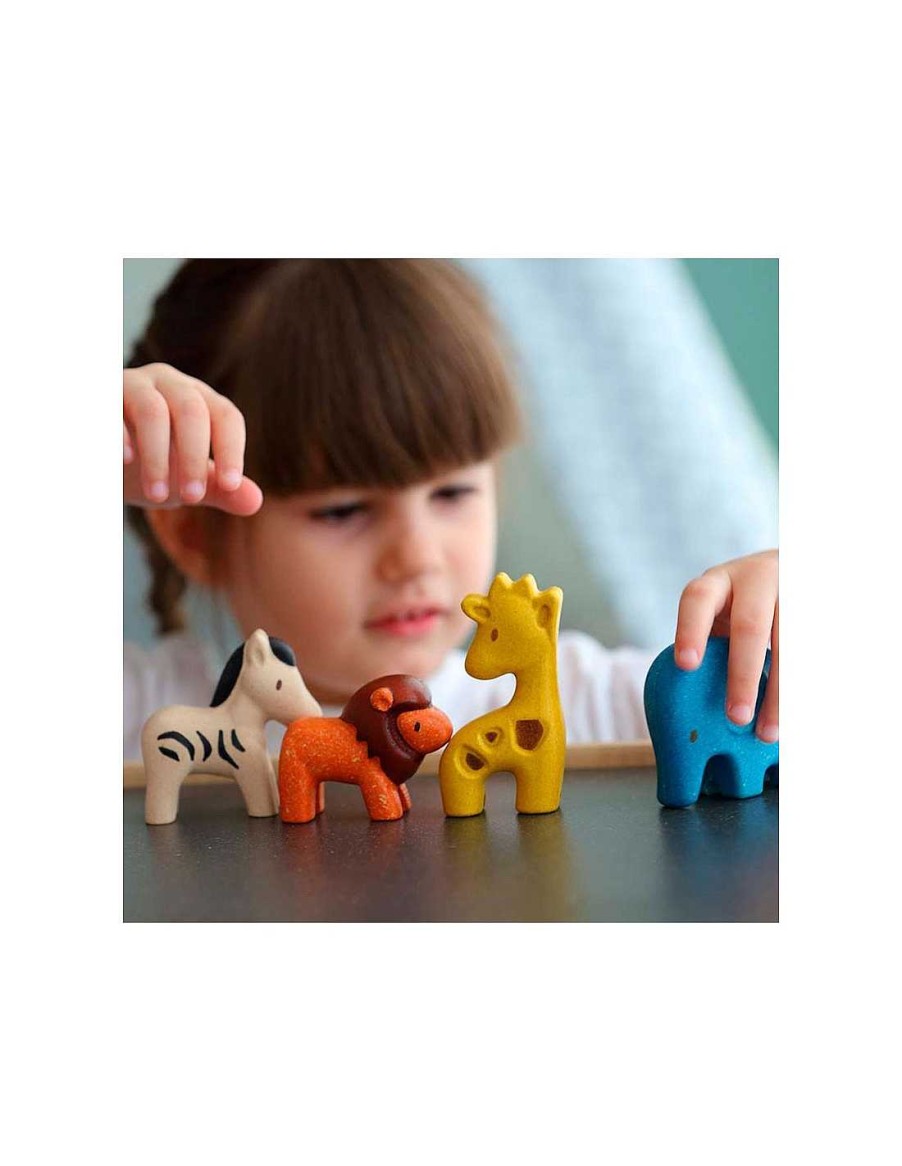 Juegos Y Juguetes PlanToys Veh Culos Y Animales | Set 4 Animales Salvajes Plantoys