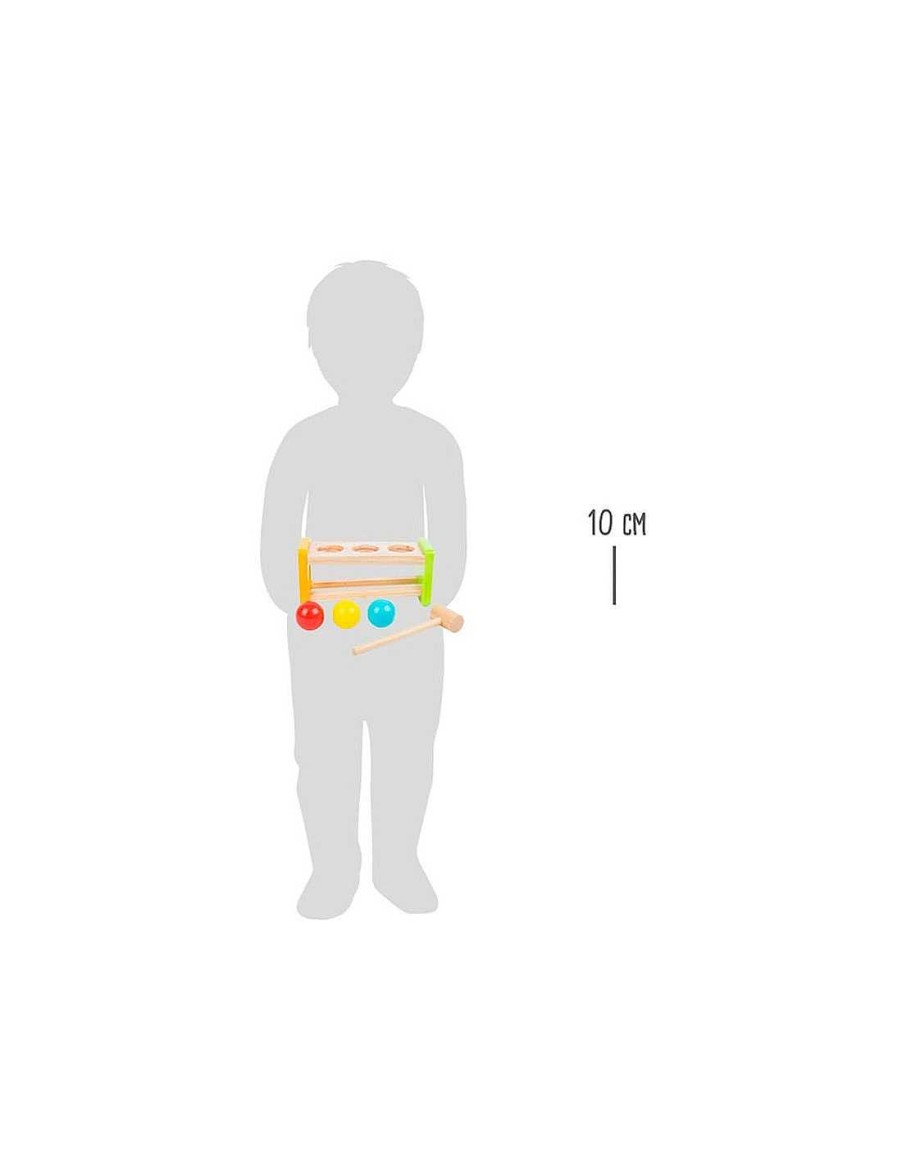 Juegos Y Juguetes Legler Juguetes Educativos Para Beb S | Banco Con Riel Para Martillar 3 Esferas De Colores