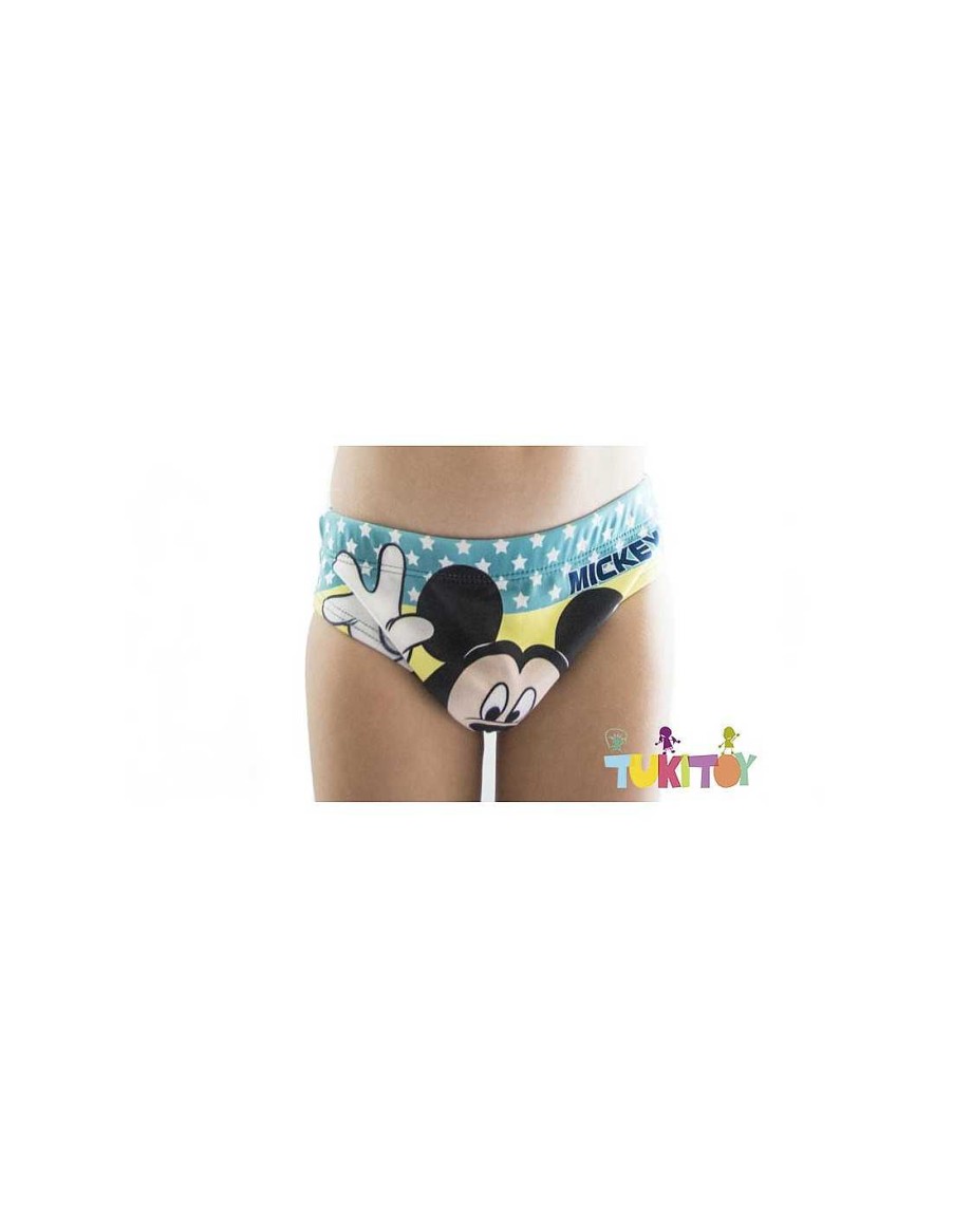 Para El Beb TukiToy | Ba Ador Mickey Mouse Azul Turquesa