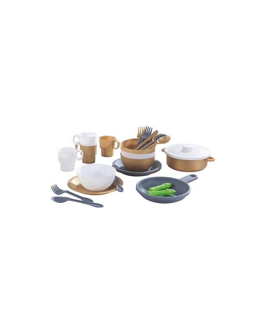 Juegos Y Juguetes Kidkraft Accesorios Cocinitas | Set 27 Utensilios De Juguete En Tonos Metalizados - Kidkraft