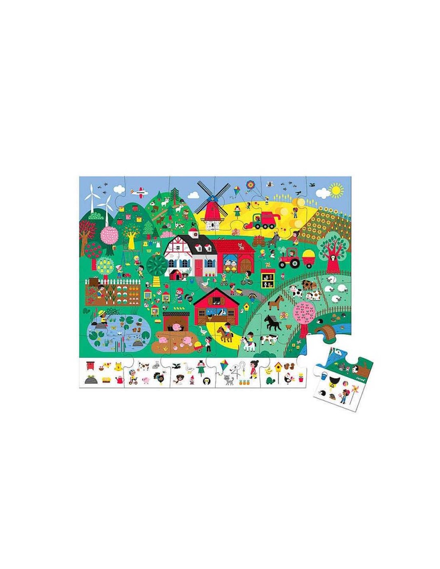 Juegos Y Juguetes Janod Puzzles | Puzle De Observaci N: La Granja Janod