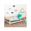 Mobiliario TukiToy | Cama Montessori Casita Poppy Con Barrera De Seguridad Lado Derecho