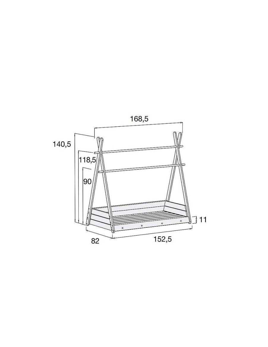 Mobiliario TukiToy | Cama Montessori Tipi Homy Con Barreras Alondra