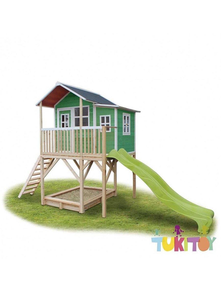 Juegos Aire Libre Exit Toys | Casita De Jard N Con Tobog N Y Arenero Exit Loft 750