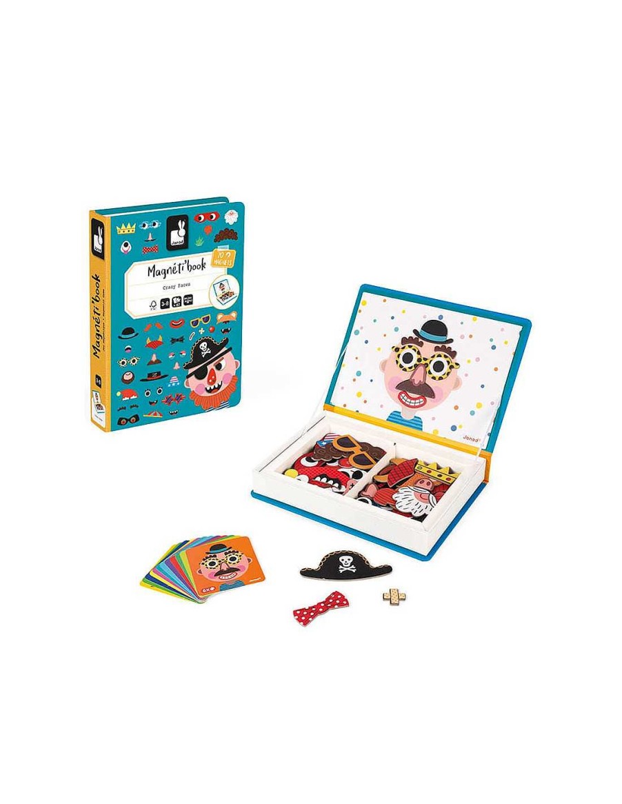 Juegos Y Juguetes Janod Puzzles | Magnetibook Crazy Face Chicos - Janod