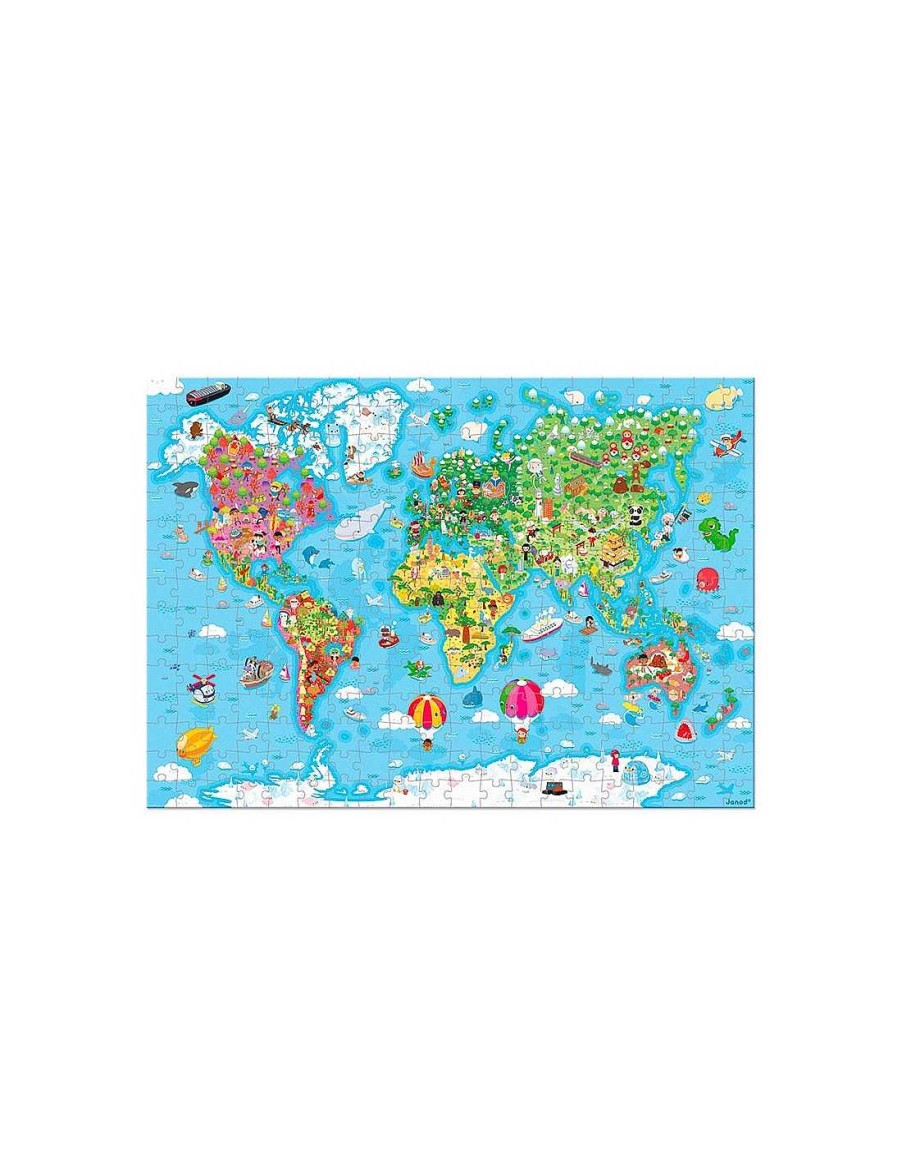 Juegos Y Juguetes Janod Puzzles | Puzle Gigante Mapa Del Mundo 300 Piezas Janod