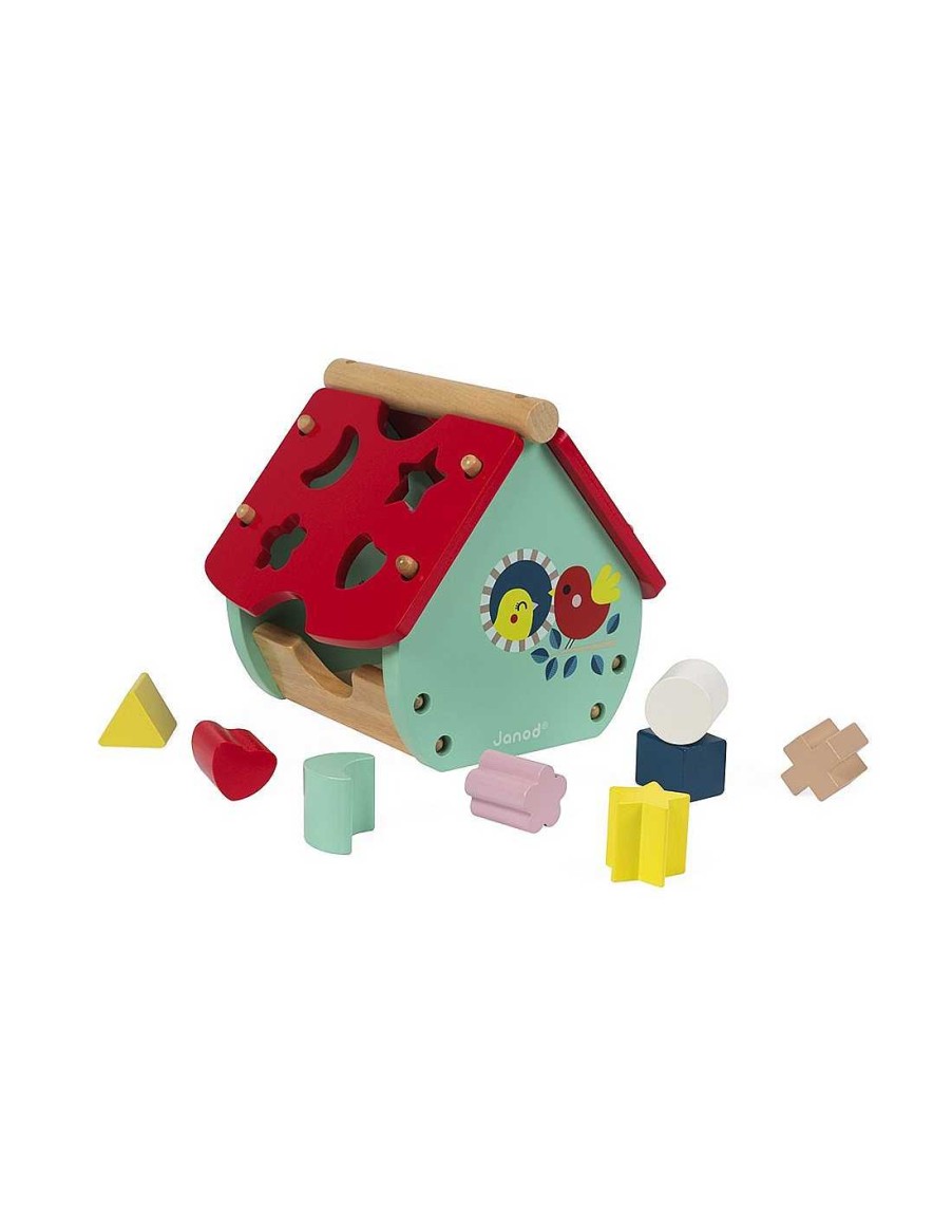 Juegos Y Juguetes Janod Juguetes Educativos Para Beb S | Casa De Madera Con 8 Formas Baby Forest Janod