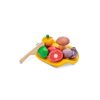 Juegos Y Juguetes PlanToys Juguetes Educativos Para Beb S | Surtido De Verduras En Bandeja Para Cortar Plan Toys