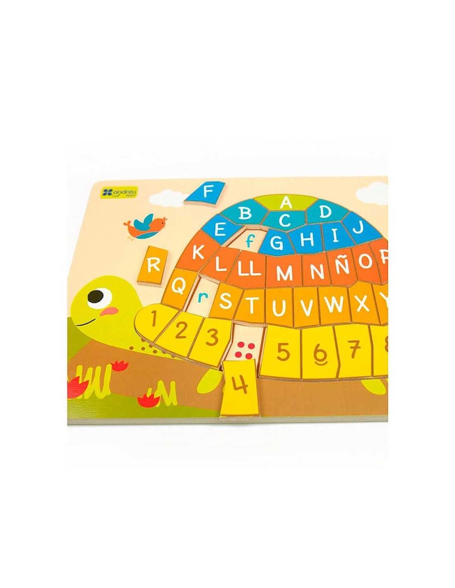 Juegos Y Juguetes Andreu Toys Puzzles | Puzle N Meros Y Letras Tortuga Andreu Toys