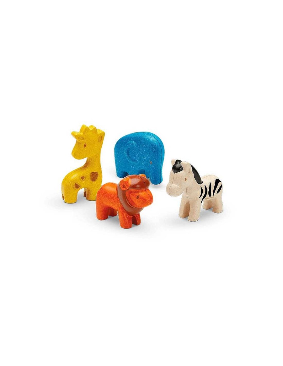 Juegos Y Juguetes PlanToys Veh Culos Y Animales | Set 4 Animales Salvajes Plantoys