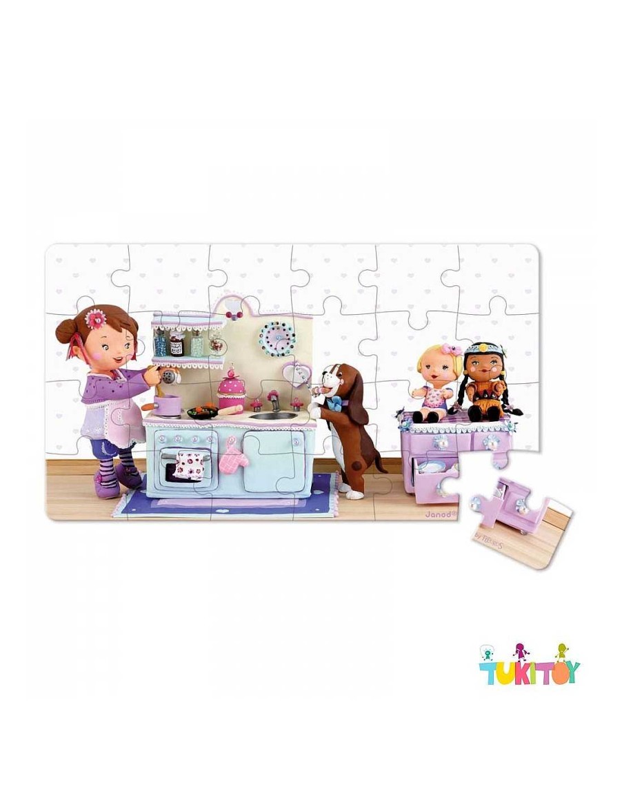 Juegos Y Juguetes Janod Puzzles | Set 2 Puzles Lola Juega A Cocinitas - Janod