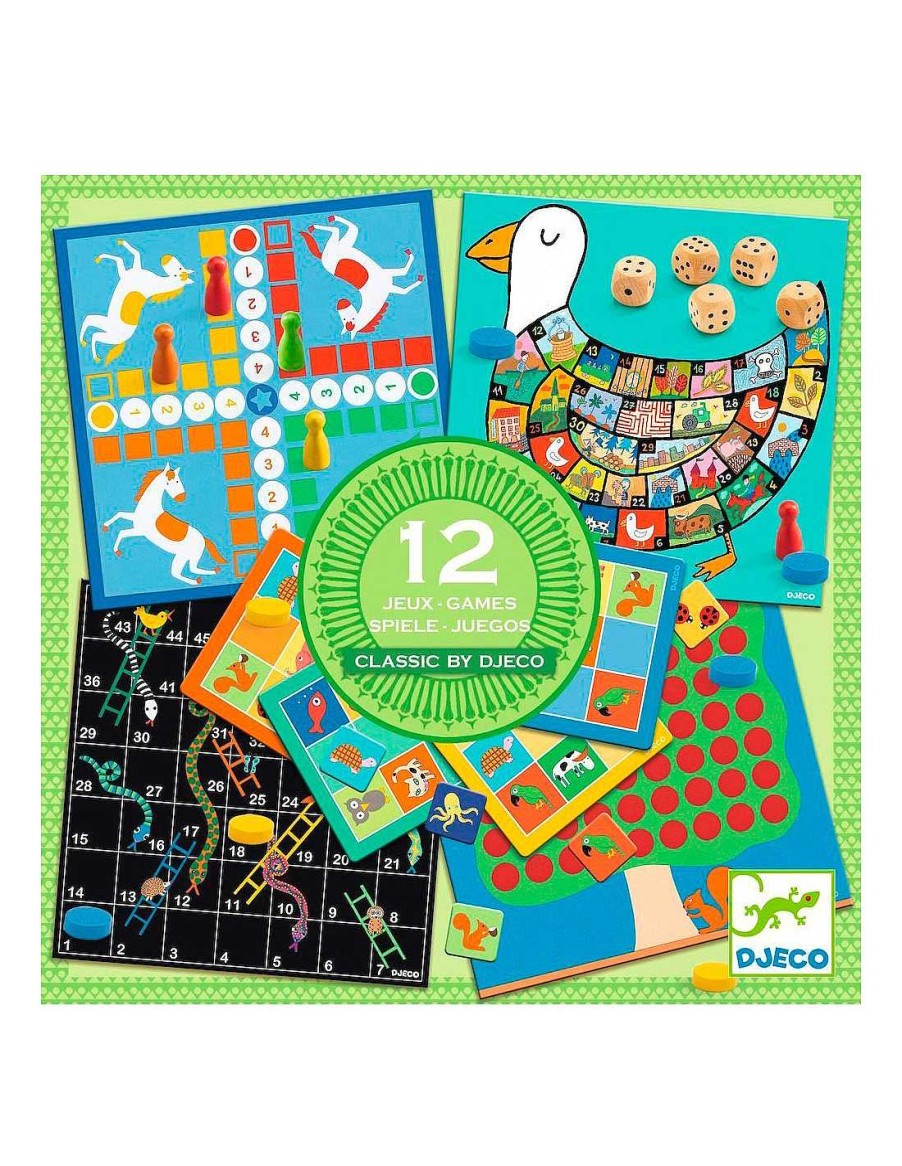 Juegos Y Juguetes Djeco Juegos En Familia | Colecci N 12 Juegos Cl Sicos Djeco