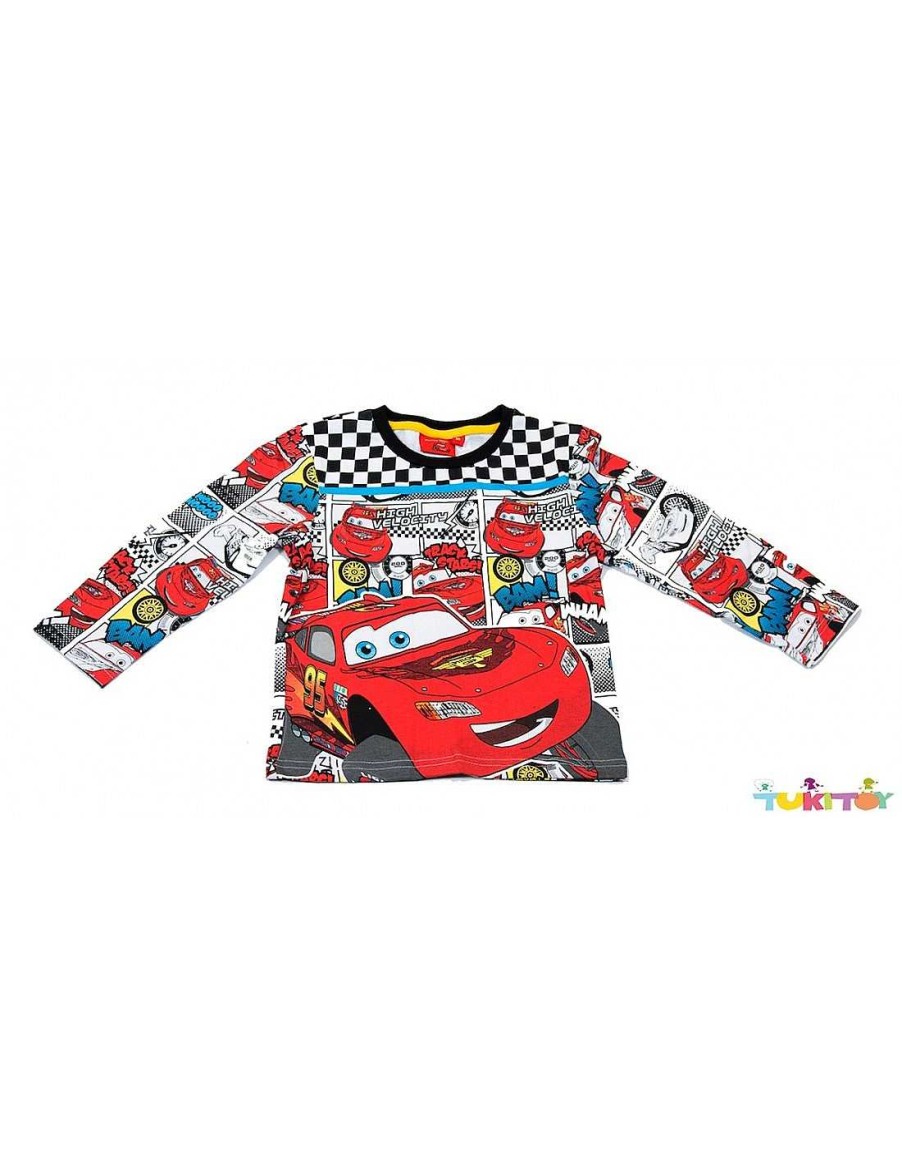 Para El Beb TukiToy | Camiseta Manga Larga Cars Cuadrados