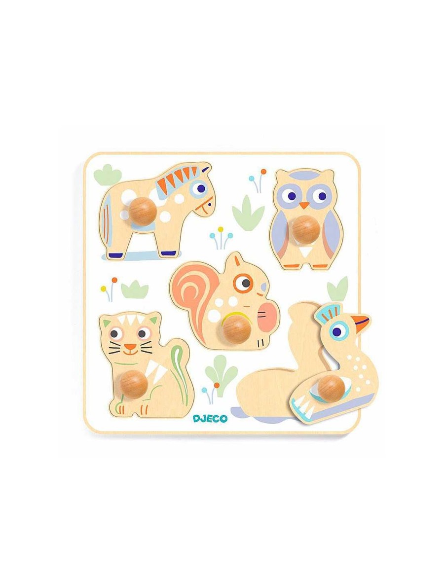 Juegos Y Juguetes Djeco Puzzles | Puzle Encajable Baby Blanco Babypuzzi Djeco