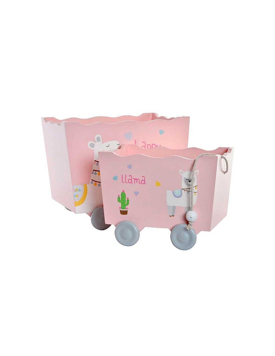 Mobiliario TukiToy | Set De Cajas De Madera Happy Llama - Atmosphera