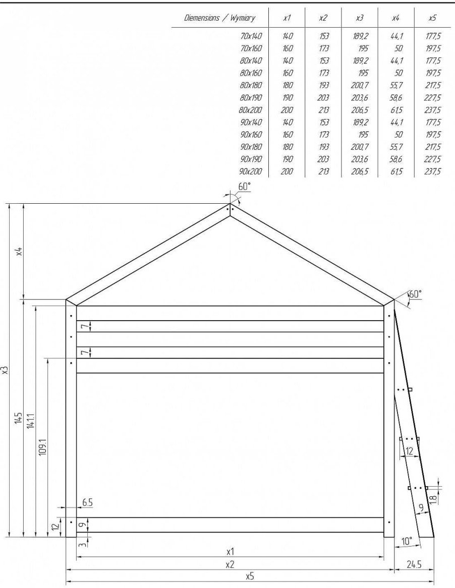 Mobiliario TukiToy | Litera Casita Del Bosque Con Escalera Lateral