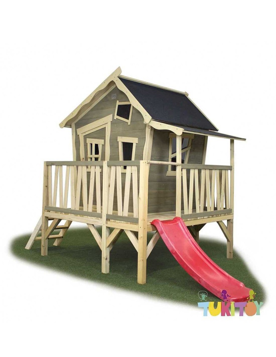 Juegos Aire Libre Exit Toys | Casa Madera Ni Os Exit Crooky 350