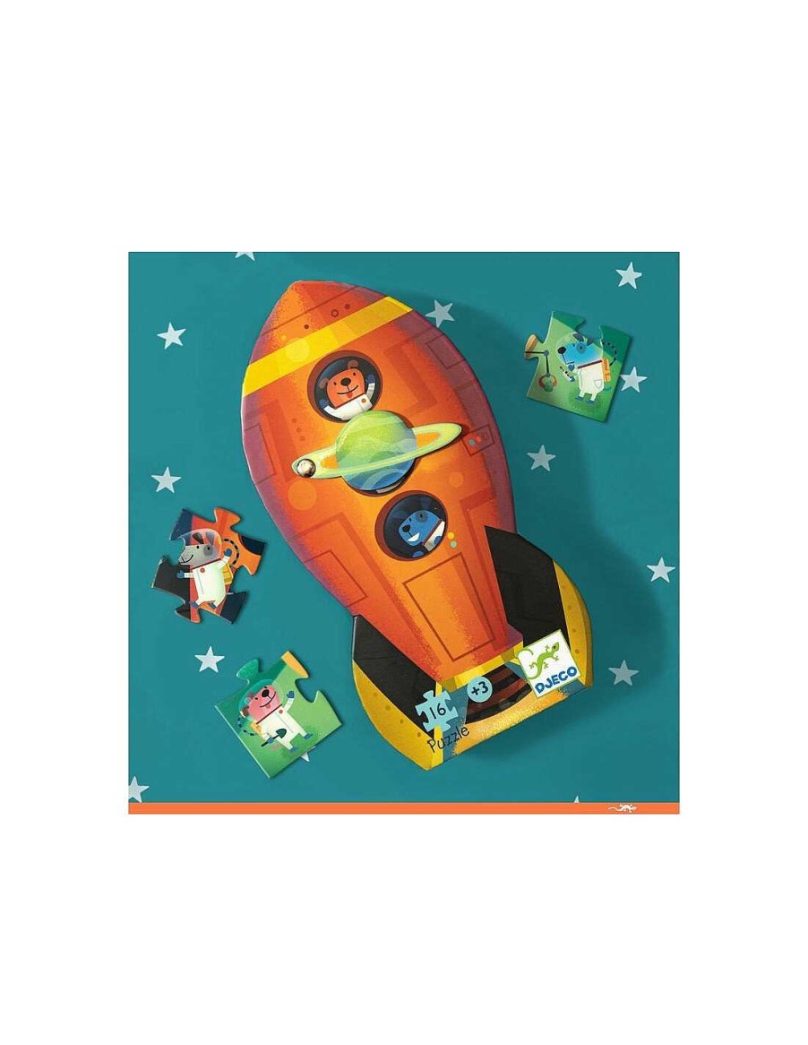 Juegos Y Juguetes Djeco Puzzles | Puzle Silueta: Nave Espacial Djeco