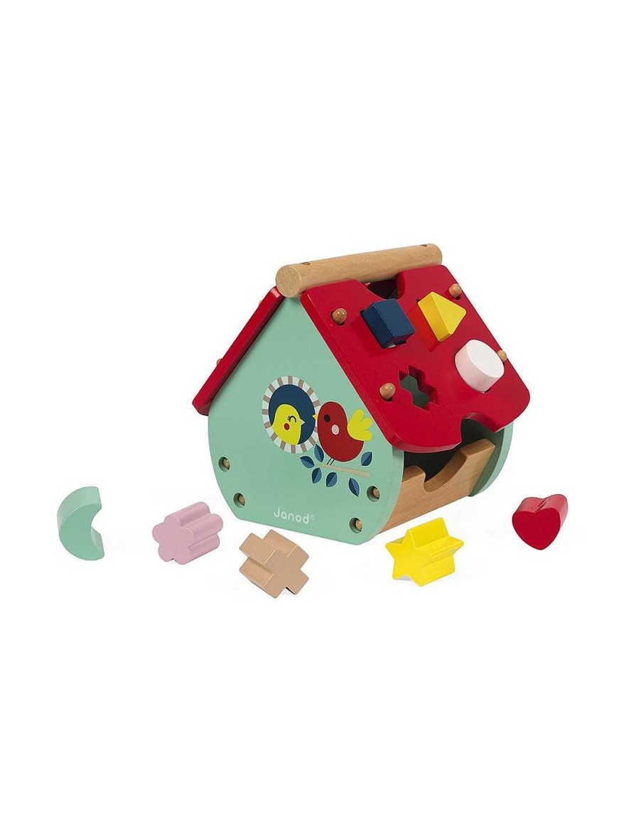 Juegos Y Juguetes Janod Juguetes Educativos Para Beb S | Casa De Madera Con 8 Formas Baby Forest Janod