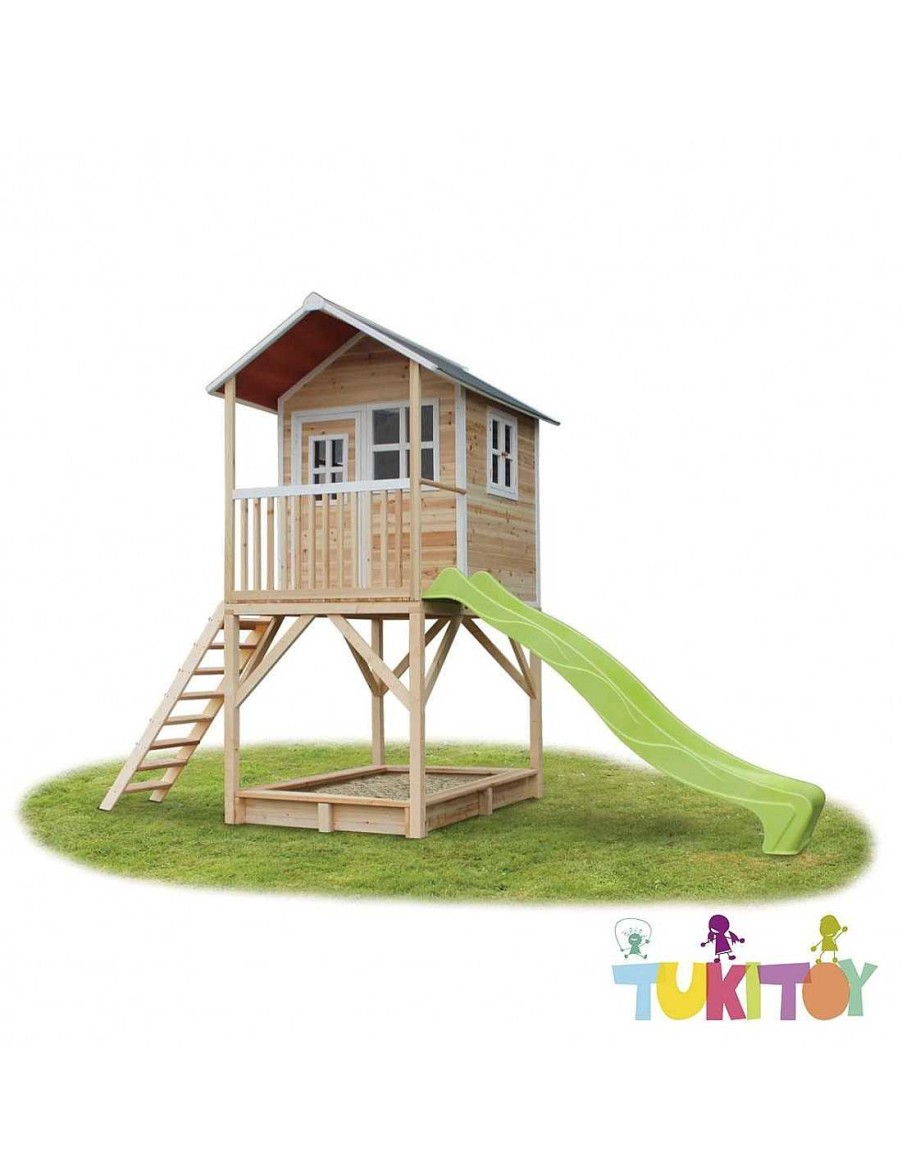 Juegos Aire Libre Exit Toys | Casita De Jard N Con Tobog N Y Arenero Exit Loft 700